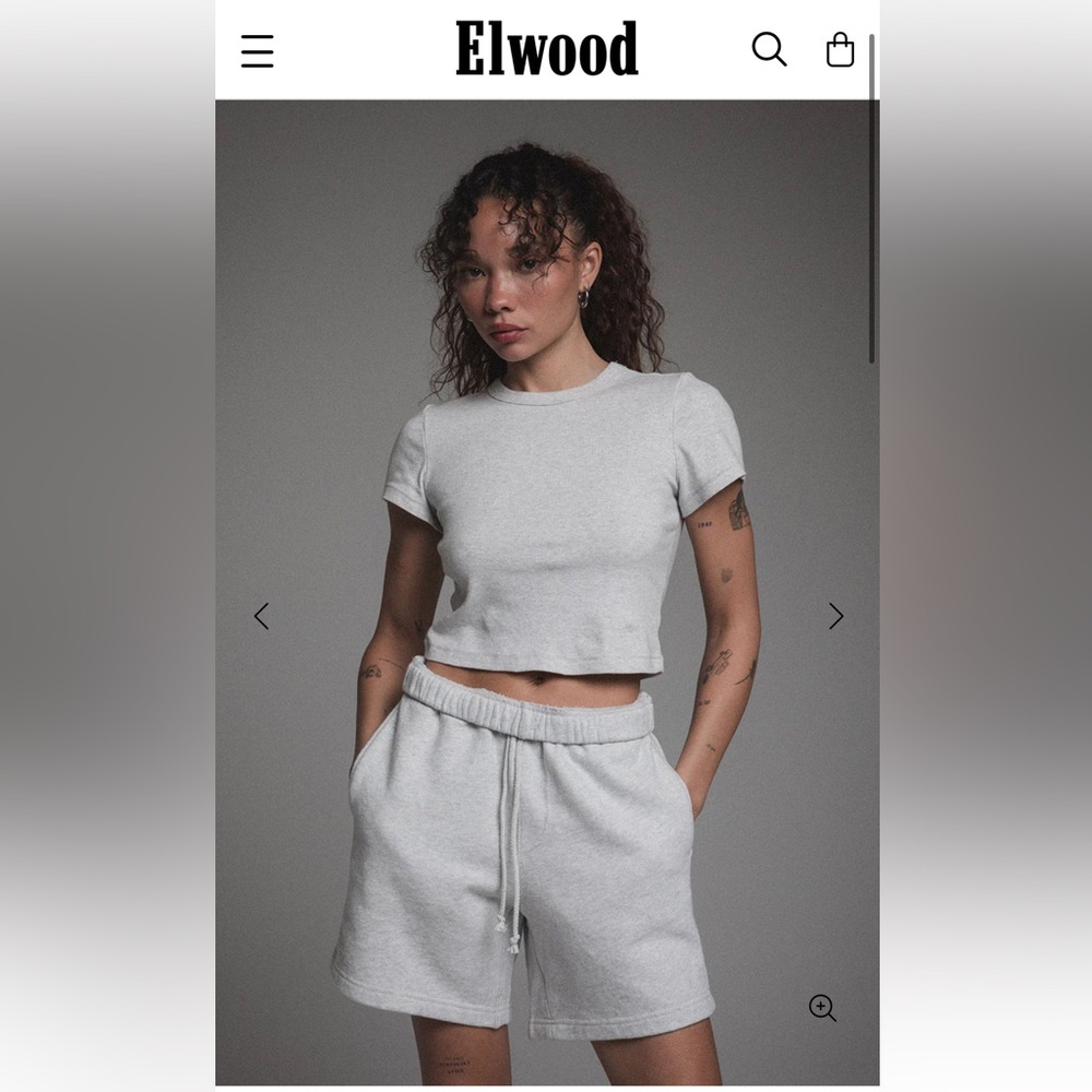 ELWOOD ☁️ Core Sweatshort in “Vintage Ash Grey”